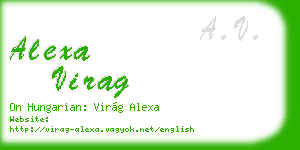 alexa virag business card