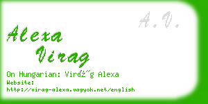 alexa virag business card